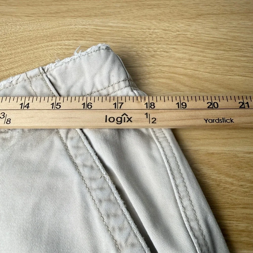 Vintage Y2K Mens Baggy Chino Shorts 34 Distressed Gorpcore Skater Grunge Utility